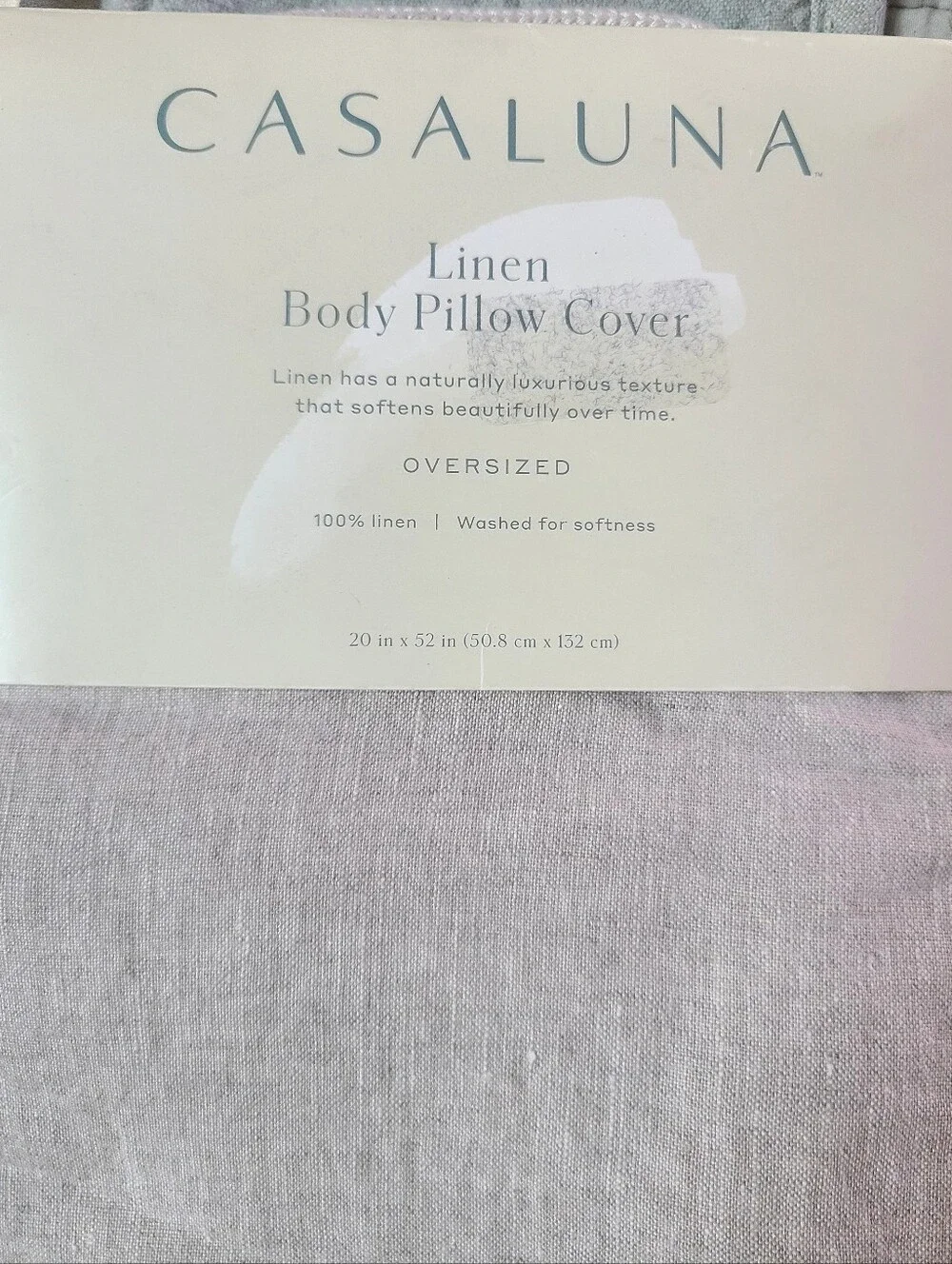 Casaluna - European Flax Linen Body Pillow Cover Natural Undyed - Casaluna™ New